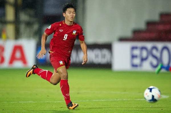 AFC u-16 championship tussen thailand en Maleisië — Stockfoto