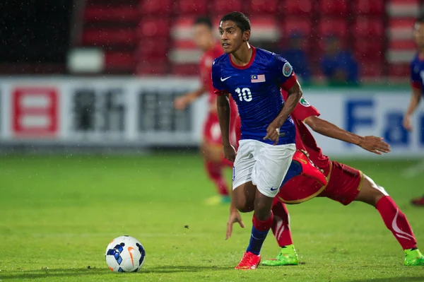 AFC u-16 championship tussen thailand en Maleisië — Stockfoto