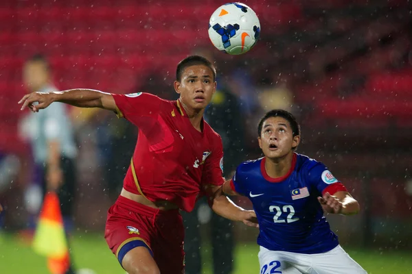 タイとマレーシアの間 afc u-16 選手権 — ストック写真