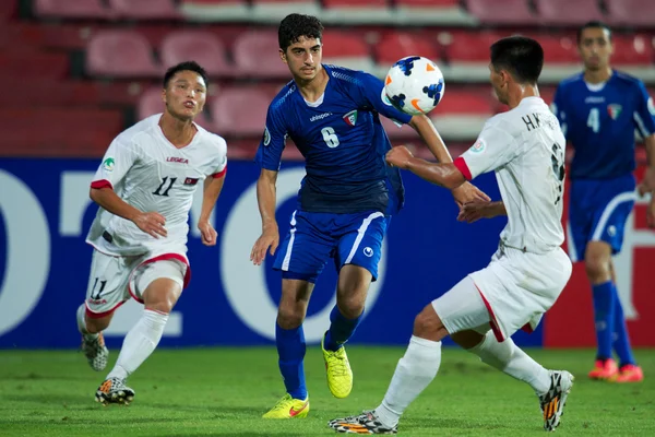 Afc U-16-Meisterschaft zwischen Kuwait und Nordkorea — Stockfoto