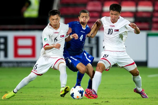 AFC u-16 championship tussen Koeweit en dpr korea — Stockfoto