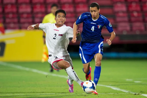 AFC u-16 championship tussen Koeweit en dpr korea — Stockfoto