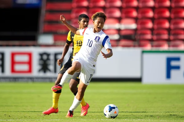 AFC U-16 Championship Korea Republic and Malaysia — 图库照片