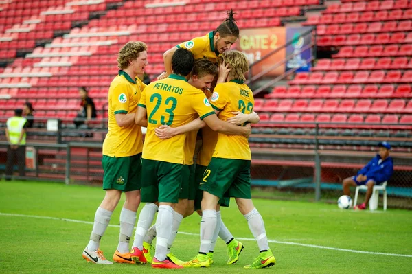 U-16 AFC mistrovství mezi Austrálií a Japonskem — Stock fotografie