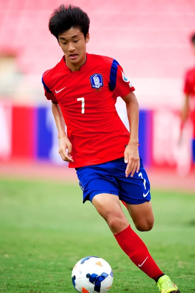 Afc u-16 meisterschaft koreanische republik und syrien — Stockfoto