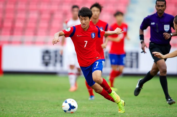 AFC mistrovství u-16 Korejská republika a Sýrie — Stock fotografie