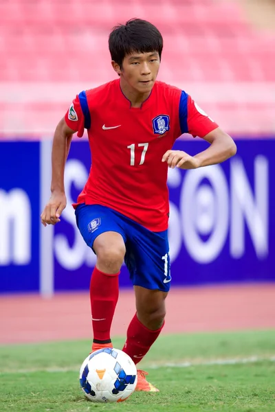 Afc u-16 meisterschaft koreanische republik und syrien — Stockfoto