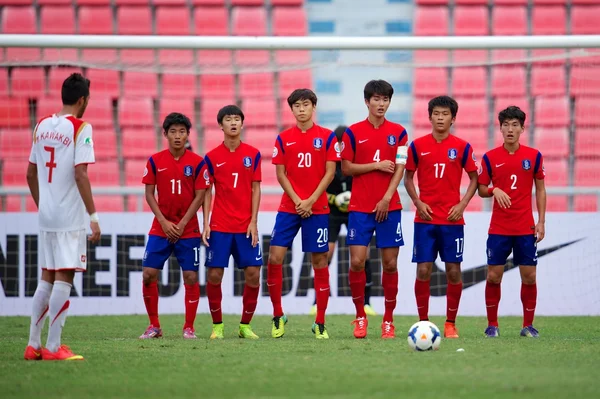 AFC mistrovství u-16 Korejská republika a Sýrie — Stock fotografie