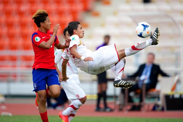 AFC mistrovství u-16 Korejská republika a Sýrie — Stock fotografie