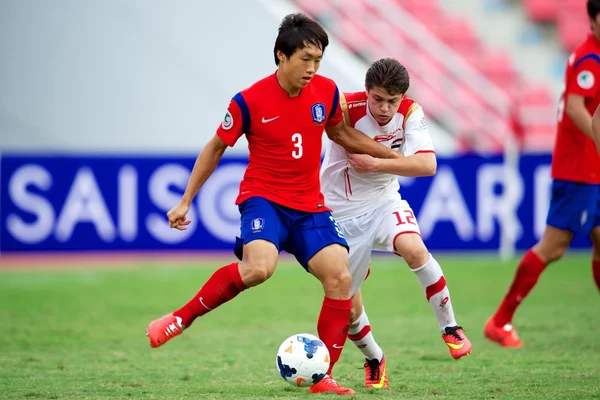 AFC mistrovství u-16 Korejská republika a Sýrie — Stock fotografie