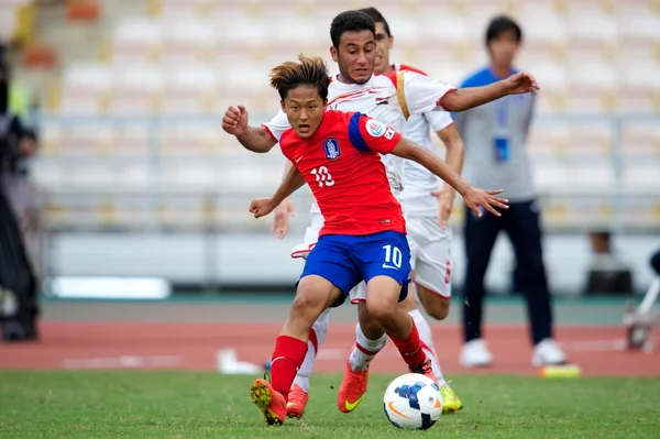 Afc u-16 meisterschaft koreanische republik und syrien — Stockfoto