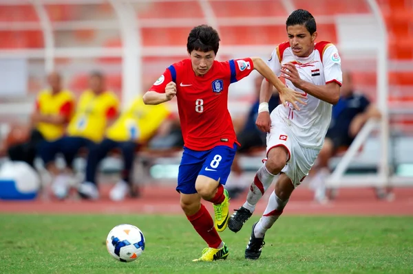 AFC mistrovství u-16 Korejská republika a Sýrie — Stock fotografie