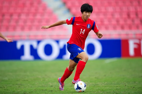 AFC u-16 championship Zuid-Korea en Syrië — Stockfoto