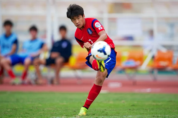 AFC mistrovství u-16 Korejská republika a Sýrie — Stock fotografie