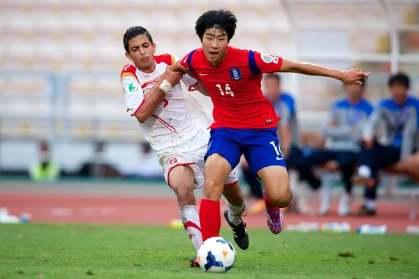 AFC u-16 championship Zuid-Korea en Syrië — Stockfoto