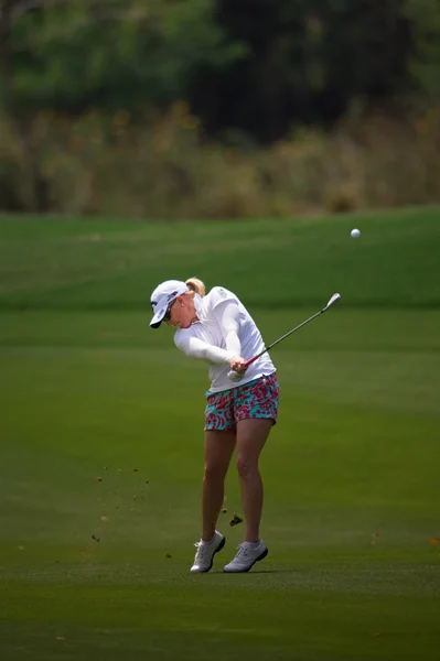 Morgan Pressel of USA hits — Stock Photo, Image