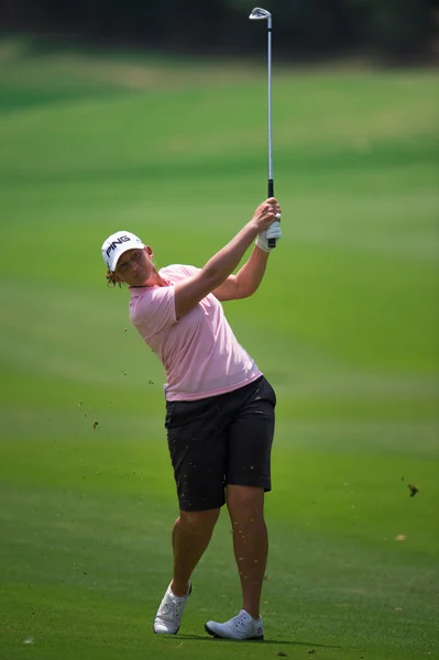 Angela Stanford of USA watches the ball — Stock Photo, Image