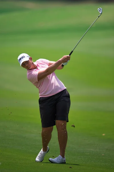 Angela Stanford of USA watches the ball — Stock Photo, Image