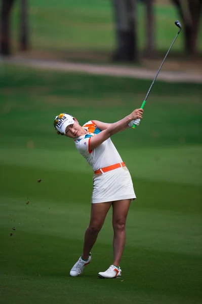 Park Hee Young of Korea watches the ball — Stock Photo, Image