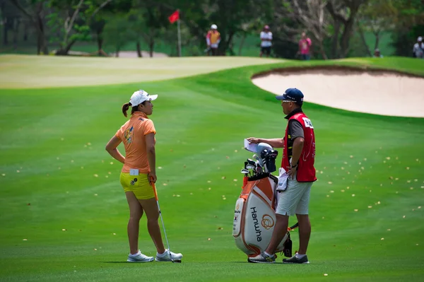 Kang Haeji de Corea del Sur con caddy — Foto de Stock