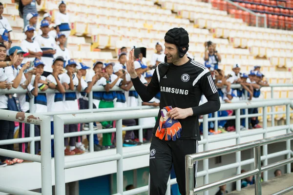 Peter Cech del Chelsea FC en acción — Foto de Stock