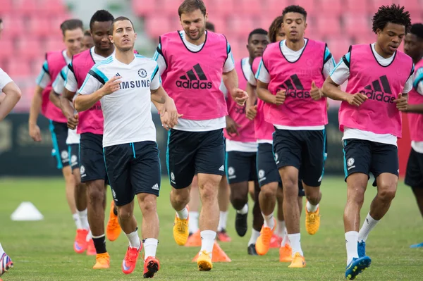 Eden Hazard (L) of Chelsea FC in action