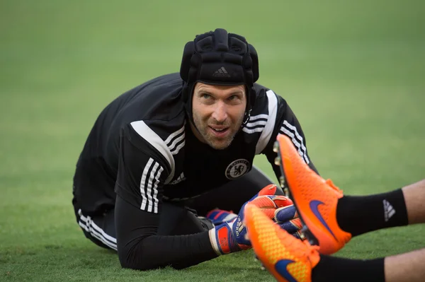 Peter Cech del Chelsea FC en acción — Foto de Stock