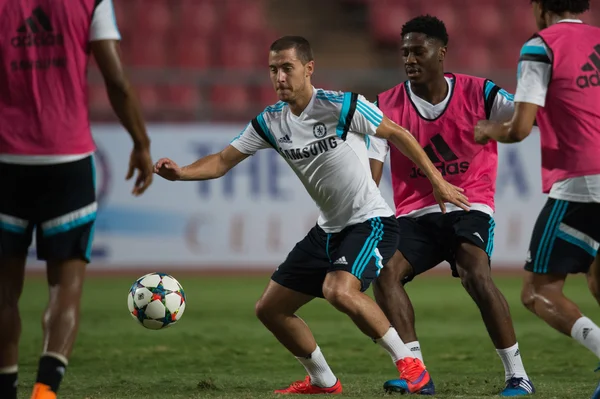 Eden Hazard (L) of Chelsea FC in action