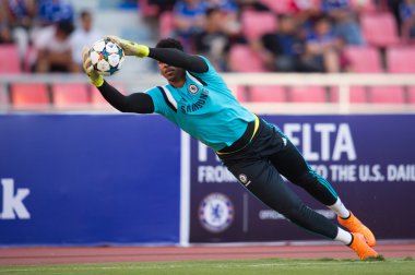 Jamal Blackman of Chelsea in action