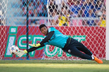 Jamal Blackman of Chelsea in action