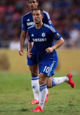 Eden Hazard of Chelsea for the ball