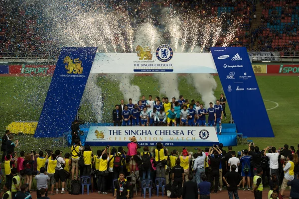 Il team del Chelsea FC festeggia — Foto Stock