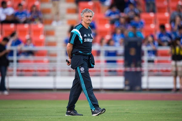 Manager Jose Mourinho of Chelsea walks