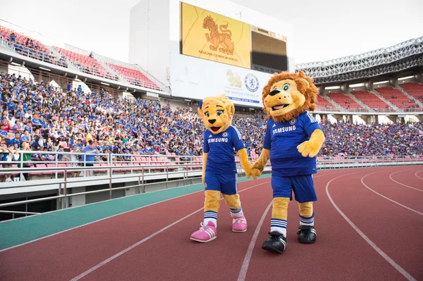 Chelsea FC mascote caminha — Fotografia de Stock