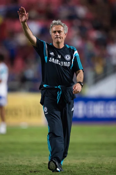 Jose Mourinho of Chelsea gestures
