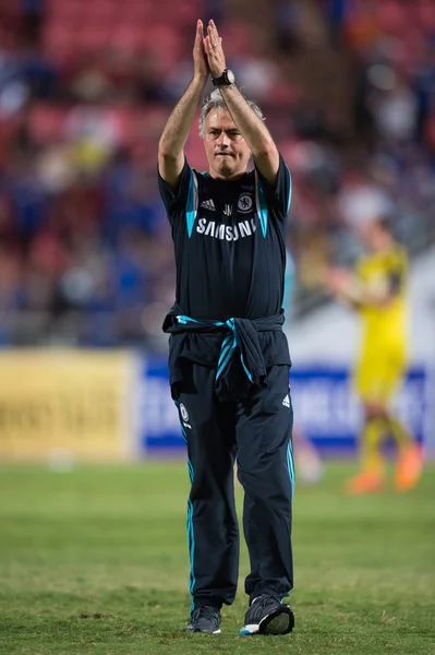 Jose Mourinho of Chelsea gestures