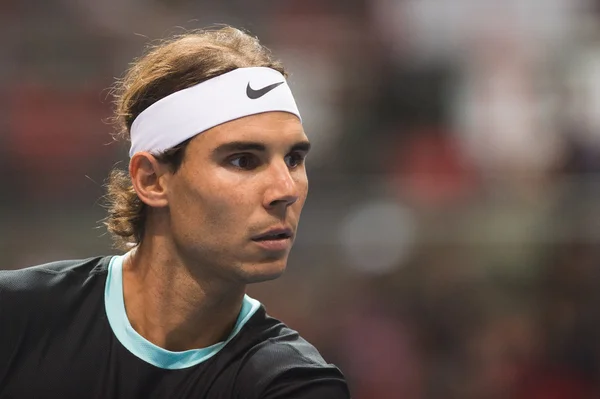 Rafael Nadal op tentoonstelling tenniswedstrijd — Stockfoto