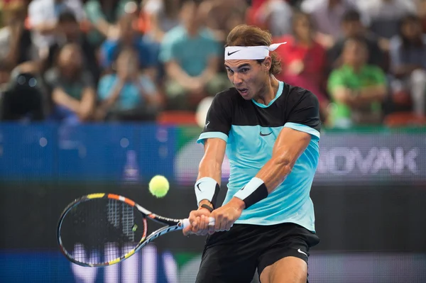 Rafael Nadal au match de tennis de l'exposition — Photo