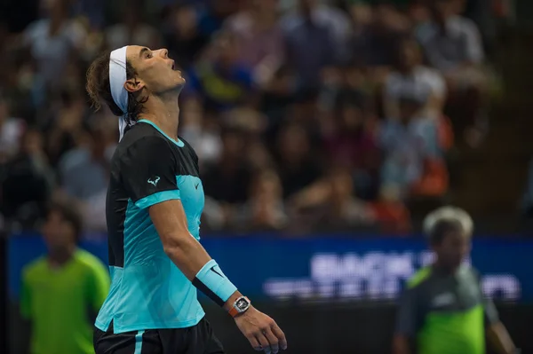 Rafael Nadal au match de tennis de l'exposition — Photo