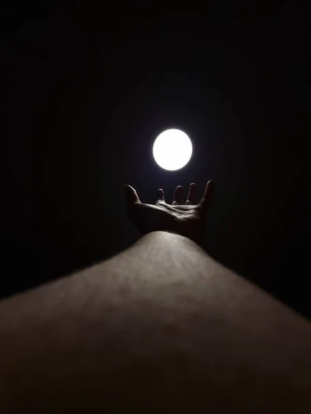 La mano y la luz. El ve ışık.