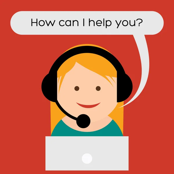 Vektör çizim destek kızla