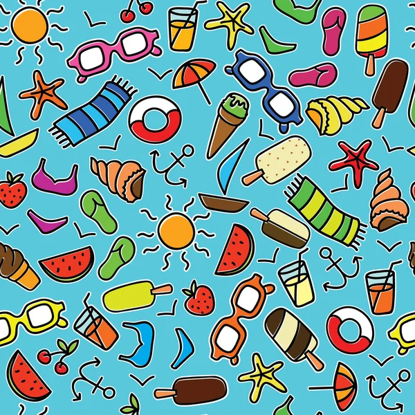 Vektör yaz için renkli seamless modeli