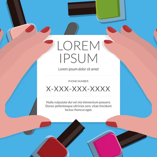 Manikür Tema vektör afiş