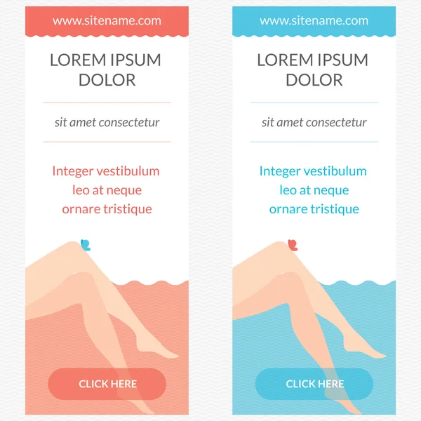 İki afiş kozmetik tema ile vektör