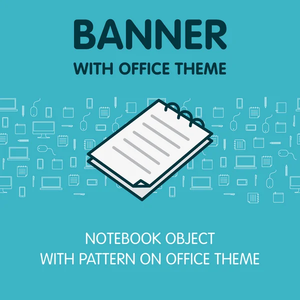 Office teması ile banner için vektör şablon