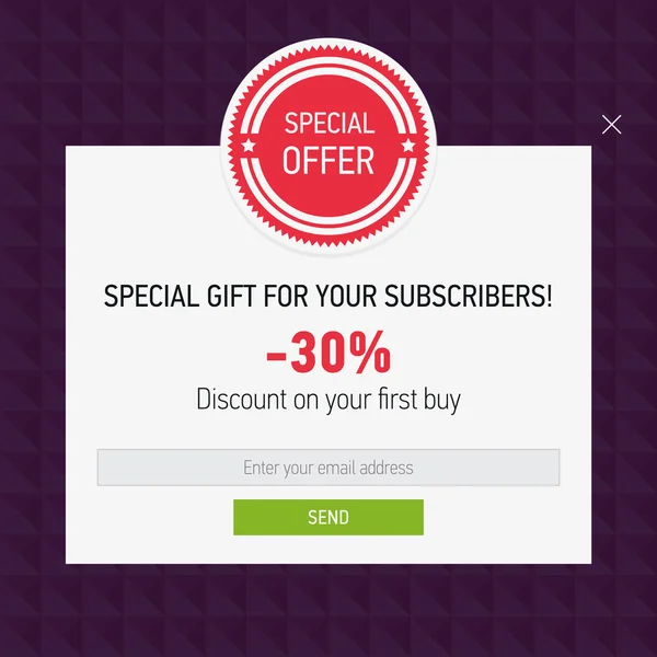 Vektör şablonu zarif promosyon açılır menüsü ile