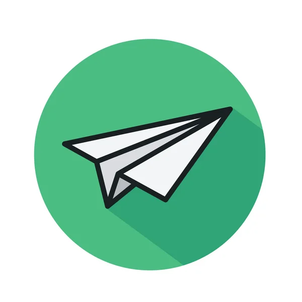 Kağıt Uçak ile vektör düz simgesi