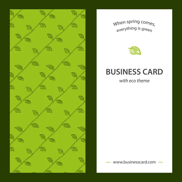 Çevre konulu kartvizit şablonuyla vektör