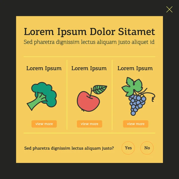 Alışveriş promo afiş sebze ile vektör