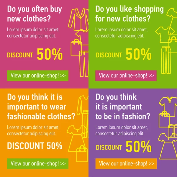 Vektör afiş ile Tema alışveriş ayarla